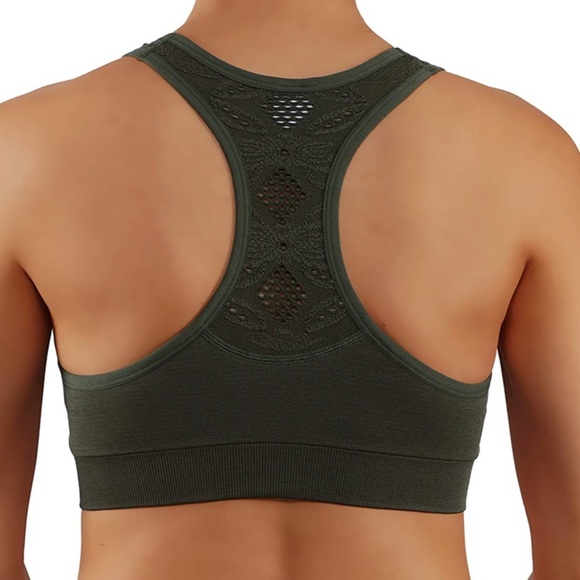 Olive green sports breathable racerback - Picture 2 of 2